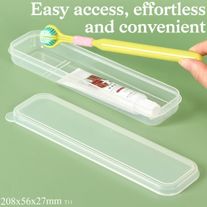 SUNSHING Portable Toothbrush Packing Box Clear Cutlery Container <b>Toothpaste</b> Travel Case Plastic Storage Box for Toothbrush - Product Image 3