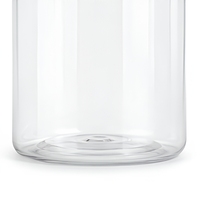 Conteneur cylindrique transparent de qualité alimentaire avec bouchon à vis, emballage en plastique, flacon à pilules pour capsules, comprimés, compléments alimentaires
