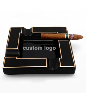New Cigar Ashtray Luxury Ceramic Large Diameter Cigar Slot Cigar Ashtray Smoking Accessories