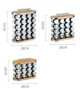 Especiero Giratorio Estilo Éxito de Ventas - Opciones de Múltiples Frascos, Asa Portátil y Sello Hermético CB002 para Cocinas Europeas Modernas - Product Image 2