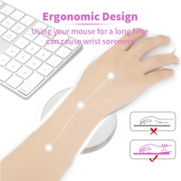 Tapis de souris en gel transparent rond Crystal Cartoon Amber Kawaii avec repose-poignet pour le jeu, la maison et le bureau