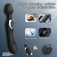 Vibrador de Doble Punta Interactivo para Mujeres, Estimulador de Clítoris y Punto G Realista con Doble Motor, Masajeador de Mano, Juguete Sexual para Adultos