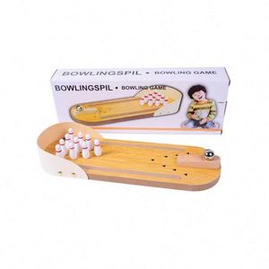 Juego de Mesa Educativo con Bolas, Coordinación Mano-Ojo, Juego de Catapulta para Niños, Divertido Juguete de Bolos Mini de Madera - Product Image 1