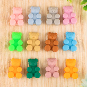 <b>Cute</b> <b>Bear</b> Shape Silicone Beads For Pen Decoration Colorful Cartoon Animal Loose Beads - Product Image 2
