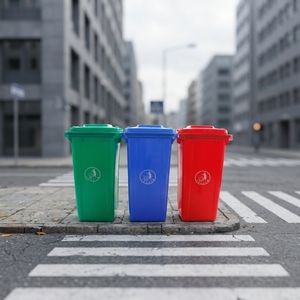 Contenedor de <span class=keywords><strong>Basura</strong></span> Móvil de Plástico con Dos <span class=keywords><strong>Ruedas</strong></span>, <span class=keywords><strong>Cubo</strong></span> de <span class=keywords><strong>Basura</strong></span> de <span class=keywords><strong>120</strong></span> <span class=keywords><strong>Litros</strong></span> - Product Image 1