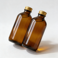 En stock – Bouteilles en verre Boston marron de 250 ml et 500 ml, vides, avec bouchon à vis, vente en gros pour sirops médicinaux et boissons énergisantes, forme personnalisable, logo sur mesure