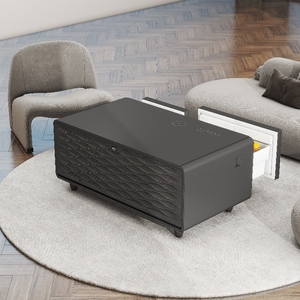 Mobili per la casa intelligenti multifunzionali tavolino da caffè frigorifero 90L frigorifero tavolino intelligente con ricarica wireless