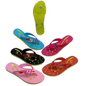 Chanclas abiertas de PVC con estampado de flecha de corazón multicolor con estilo para mujer verano/primavera ecológico cómodo para la playa diaria - Product Image 1