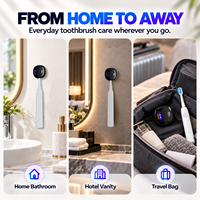 Support mural personnalisable pour salle de bain, voyage, maison, avec désinfection UV portable mini 500 mAh pour brosse à dents