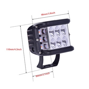 Màu kép <span class=keywords><strong>36</strong></span> wát <span class=keywords><strong>LED</strong></span> vuông xe máy Đèn nhấp nháy xe làm việc ánh sáng cho xe tải ATV 4x4-new tình trạng Phụ Kiện Xe Hơi - Product Image 3