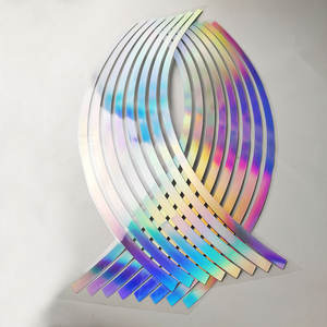 मोलांगदाओ 18 इंच चिंतनशील चेतावनी कार मोटरसाइकिल रिम हब स्टिकर व्यक्तिगत लेजर रंग व्हील डेकल्स 12 महीने की वारंटी - Product Image 1