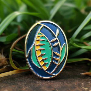 Épinglette de l'équipe de <span class=keywords><strong>rugby</strong></span> fabricant d'épingles en émail personnalisées insigne en métal événement sportif Souvenir emblème d'esprit d'équipe accessoire - Product Image 1