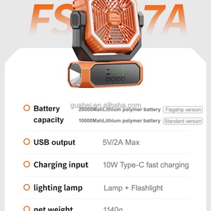 Lámpara de Lectura Recargable de 20000mAh con Alimentación USB, Mini Ventilador de Escritorio Ajustable para Exteriores y Hogar, Personalizable - Product Image 6