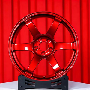 Glanzend rode diepe concave gesmede lichtmetalen velgen <span class=keywords><strong>16</strong></span> 17 19 19 20 inch monoblock racevelgen voor personenauto's - Product Image 2