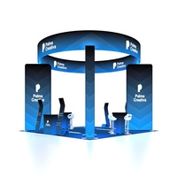 Pilier publicitaire portable en aluminium rétroéclairé pour exposition, foire commerciale, stand d'exposition 20x20