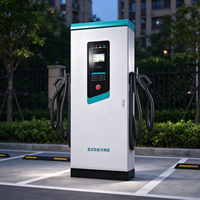 Unité de charge DC double pour parking intérieur, chargeur rapide à double connecteur avec écran LCD, lecteur de carte, garage souterrain