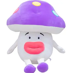 다채로운 Swamm Agaric 인형 Plushie Peluche de Setas 35 cm 섹시한 소시지 두꺼운 입술을 가진 재미있은 추악한 버섯 채워진 견면 벨벳 장난감