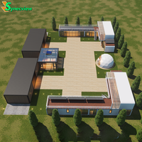 Villa de luxe préfabriquée en acier, extensible et détachable, style traditionnel et moderne, demi-chalet écologique, exportée au Costa Rica