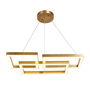Custom Handmade <b>Modern</b> Luxury Brass Linear LED Chandelier for Dining Room Living Room <b>Kitchen</b> Island Bedroom Villa Hotel OEM ODM - Product Image 2