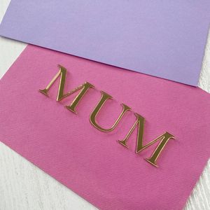 ของตกแต่งเค้กอะคริลิค Honey And Sweetness MUM ตัวอักษรสีทอง สำหรับวันแม่ วันเกิด ของประดับเค้กสไตล์ Ins - Product Image 3