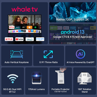 Proyector LED X1AA Más Vendido, Videoproyector HD Inteligente con Android 13 para Whale TV, Mini Proyector para Juegos y Exteriores