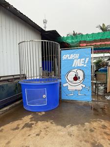 Machine de stand d'immersion à cadre en métal Divertissement d'arrière-cour Enfants Adultes <span class=keywords><strong>High</strong></span> Striker Festival d'automne Carnaval Jeu Dunker Réservoir d'eau - Product Image 2
