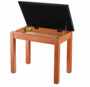Banco de <span class=keywords><strong>Piano</strong></span> de Madera Maciza con Almacenamiento, Silla de Teclado con Cojín de Gamuza, Asiento Multifuncional con Librero para Sala de Música en Casa - Product Image 1