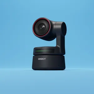 OBSBOT küçük 4K ai-powered PTZ 4K 4X Webcam çift çok yönlü mikrofonlar tak ve çalıştır uzaktan kumanda için sınıf hareket kontrolü ile