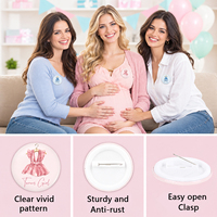 Épingles de révélation du sexe amusantes pour fête prénatale, épingles bouton pour équipe Garçon ou Fille, fournitures de fête, jeux et décorations