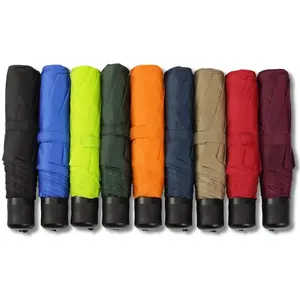 패밀리 사이즈 대량 소형 여행 수동 열기 닫기 미니 방풍 우산 다양한 42 인치 다양한 색상 6 팩