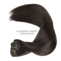 Extensiones de Cabello Humano Natural Baratas, Paquetes de Cabello con Clip, Extensiones de Cabello Humano 10A, Cabello Indio Virgen Trenzado