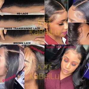 Bó Tóc Thẳng <span class=keywords><strong>KBL</strong></span> Malaysia Kèm Kẹp, Tóc Trước Ren Ấn Độ Nguyên Bản, Chân Tóc Lụa 5X5 Ren Trước Với Tóc Trẻ Em - Product Image 6