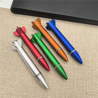 Stylo innovant en forme de fusée avec lumière LED, logo personnalisé imprimé, cadeau promotionnel de marque aéronautique, stylo à bille