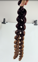 Ekstensi Rambut Kepang Crochet Italia Keriting Panjang 24 Inci, Model Spiral, Ombre, French Curly, Italy Curl, Populer