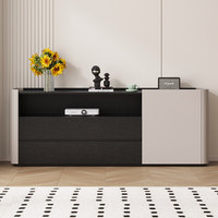 Buffet moderne bicolore pour salle à manger, armoire de rangement avec tiroirs pour salon, maison, cuisine