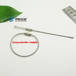 YIWANG Vente en gros de boucles de bagages en acier inoxydable, porte-clés, anneaux de clés en câble métallique - Product Image 1