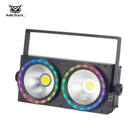 200W 2 yeux 2x100W DMX Cob Blinder LED Spot d'audience avec anneau Halo pour scène Dj Bar Club Show Studio