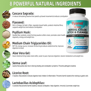 Las cápsulas de desintoxicación de hierbas veganas de etiqueta privada mejoran el movimiento intestinal promueven las cápsulas de digestión - Product Image 3