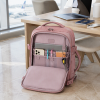 Sac à dos pour ordinateur portable en polyester durable, multi-poches, pour les voyages de travail et l'utilisation quotidienne professionnelle