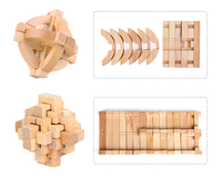 Vente en gros de blocs géométriques ronds à bas prix Jeu de bricolage Montessori Puzzle 3D en bois pour enfants