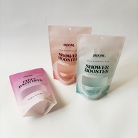 Solution d'emballage en plastique en gros, sachets d'emballage pour bain moussant, emballage personnalisé pour gommage corporel effervescent, sachet refermable debout