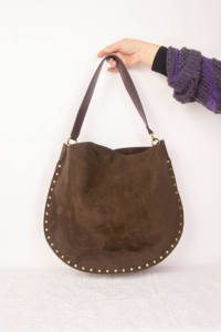 Bosnia Chamois Lady Winter Women's Shoulder <b>Bags</b> Luxury Designer Vintage <b>ZIP</b> Closure High Quality Rivet Frosted Dumpling <b>Tote</b> - Product Image 3