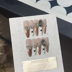 10 Uds. Colores al por mayor todo tipo <span class=keywords><strong>de</strong></span> estilos superventas hermoso lujo personalizado hecho a mano prensa en las <span class=keywords><strong>uñas</strong></span> - Product Image 3