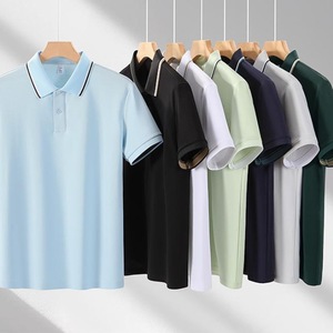 Promotional Polo Shirt Cotton 225g 40s Moisture Wicking Summer Loose Fit Custom Workwear With Label Tags - Product Image 1