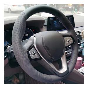 إكسسوارات سيارات BMW <span class=keywords><strong>M</strong></span> Sport غطاء عجلة قيادة من الجلد المدبوغ الأسود لطرازات G30 G31 G32 G20 G21 G14 G15 G16 - Product Image 4