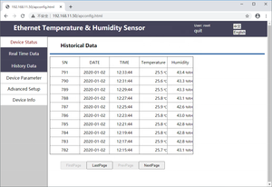 Netzwerk zugänglicher Temperatur-und Feuchtigkeit datenlogger - Product Image 6