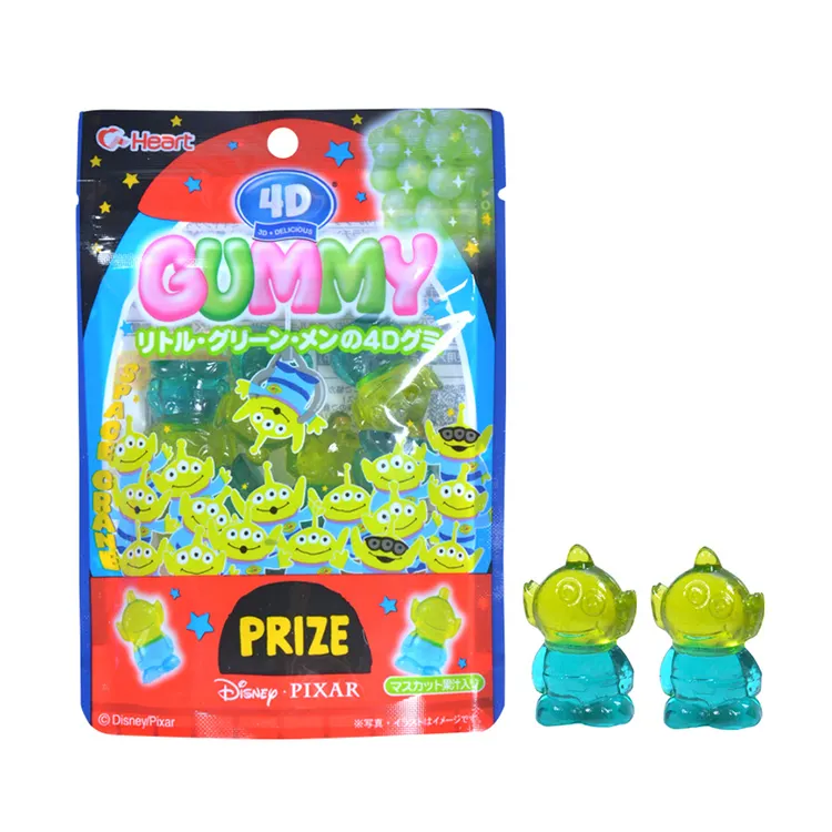 Amos 4D Gummy Little Green Man Candy 3D Cute Delicious Sweets Flavored Cartoon Confection
