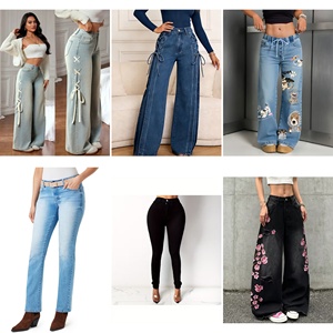 Assortiment de jeans en denim pour femmes, vente en gros, différentes coupes et finitions, pour les détaillants, commande en gros, mélange aléatoire - Product Image 5