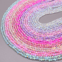 Nouvelles perles en verre cristal facetté de 4 mm, 110 pièces/lot, perles intercalaires lâches pour la fabrication de bijoux, pour collier DIY