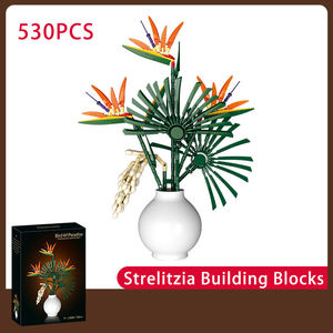 Ensemble de blocs de construction en forme de fleur d'oiseau de paradis, 530 pièces, jouets de décoration pour la maison, bricolage, décoration de la maison, compétences motrices fines, cadeau éducatif pour enfants - Product Image 6